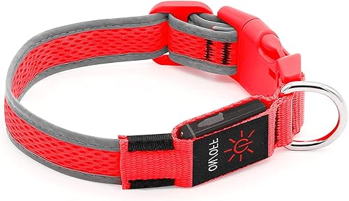 Miniatura 5 de YFbrite Collar de perro con luz, collar de perro LED recargable, collar de perro intermitente, collar de perro reflectante ajustable de seguridad