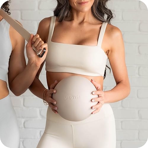 Miniatura 6 de WeGym Pelota de pilates de 7.87 pulgadas, pelota de ejercicio para equilibrio, estabilidad, fitness, fuerza central en el gimnasio en casa, pequeñas