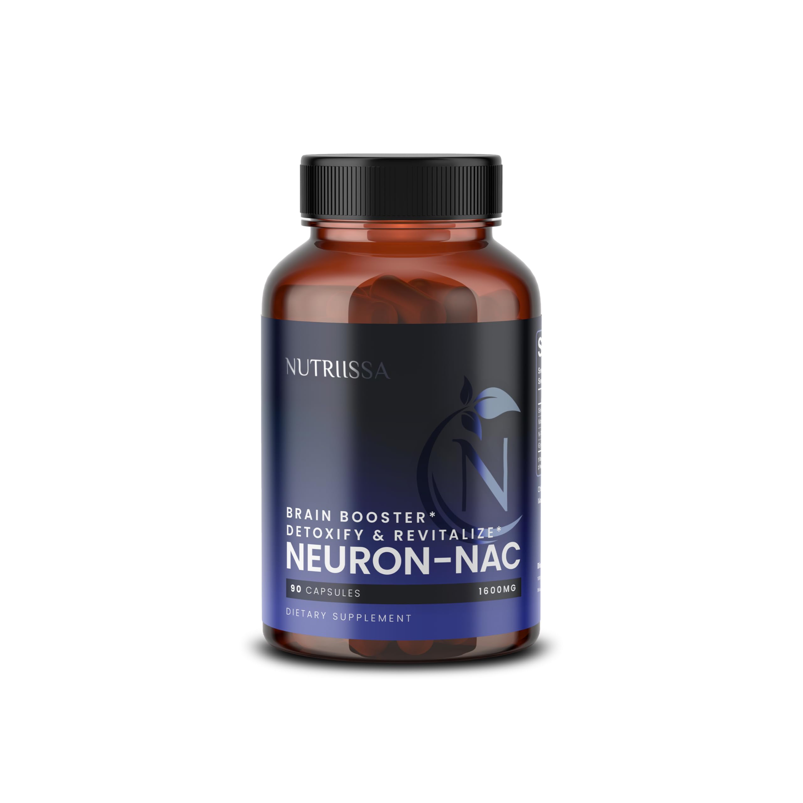 Nutriissa Neuron-NAC 1600mg - Antioxidant & Immune Support - EPEB Certified for Purity & Potency - 90 Capsules