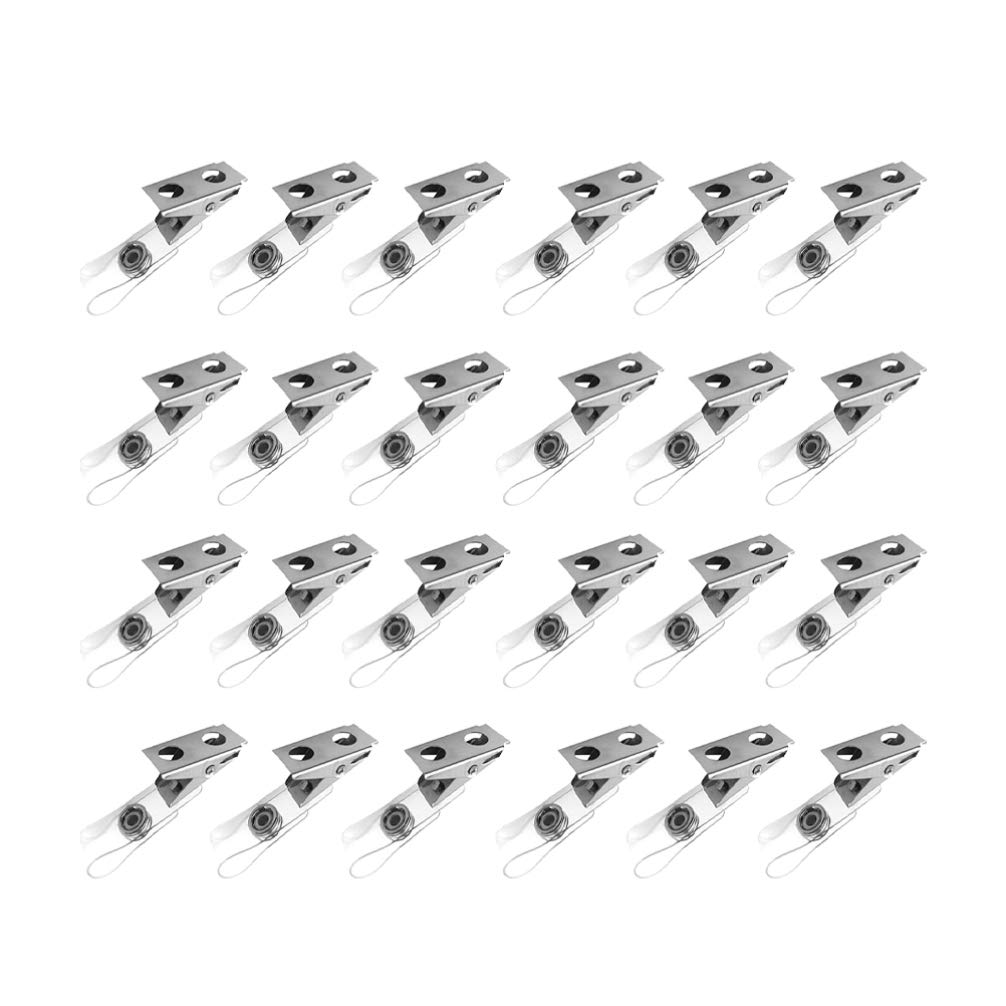 NUOBESTY 150pezzi Porta Badge Avvolgibile in Metallo Con Cinturino in Pvc Trasparente Clip Per Badge Identificativo Retrattile Per Convegni Uffici Fiere