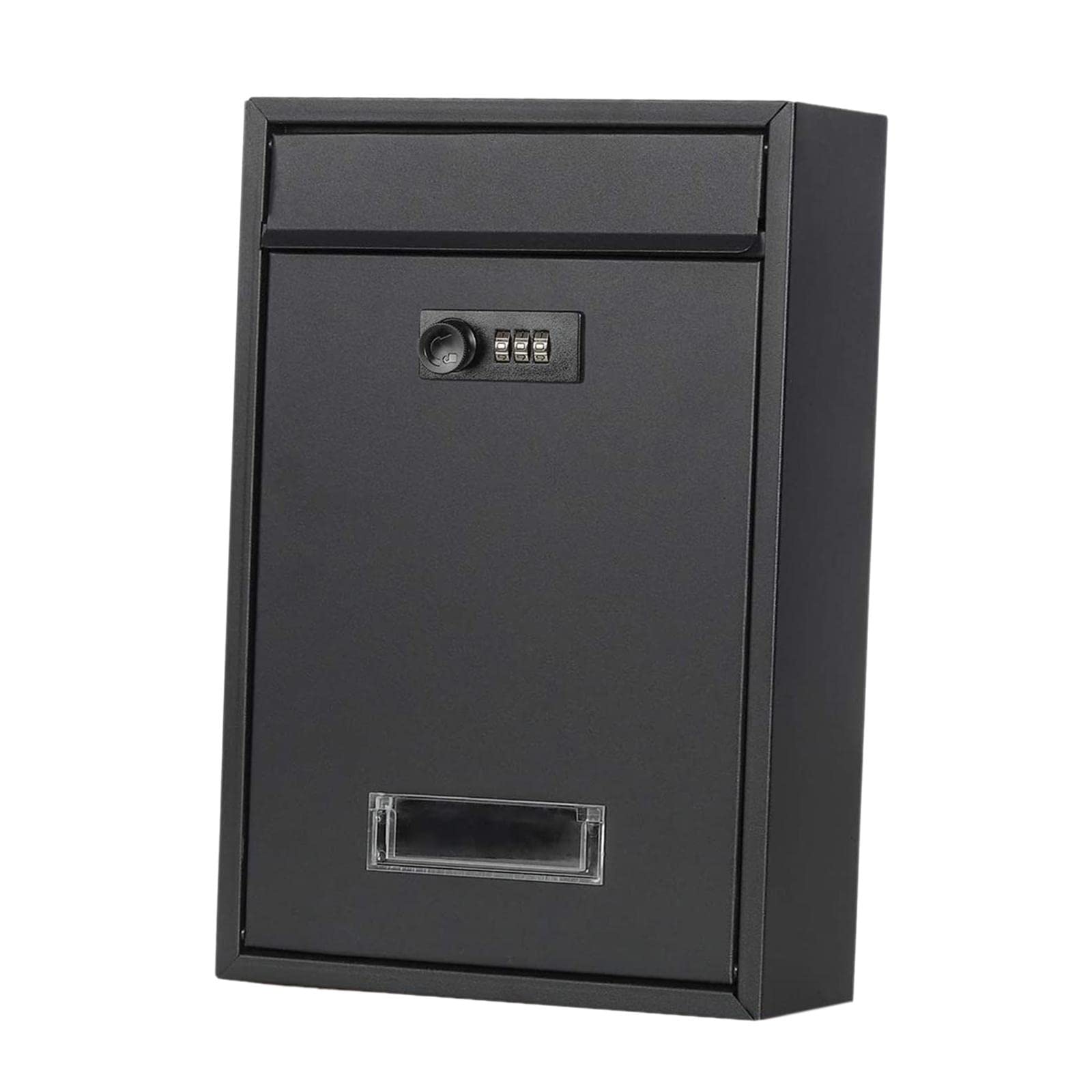 Sharplace Metal Locking Mailbox Wall Mount, W/Code Lock Letter Box Postbox External Rust Iron Post Letter Retro for Farmhouse House Gate