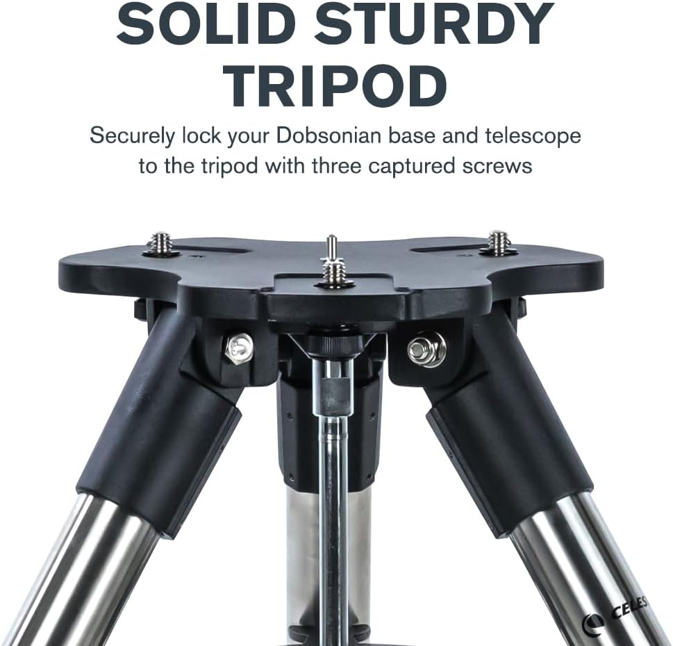 Celestron – Tripod for Tabletop Dobsonians – Solid, Sturdy, Adjustable Tripod – Exclusively for The StarSense Explorer Tabletop Dobsonian – Includes Accessory Tray