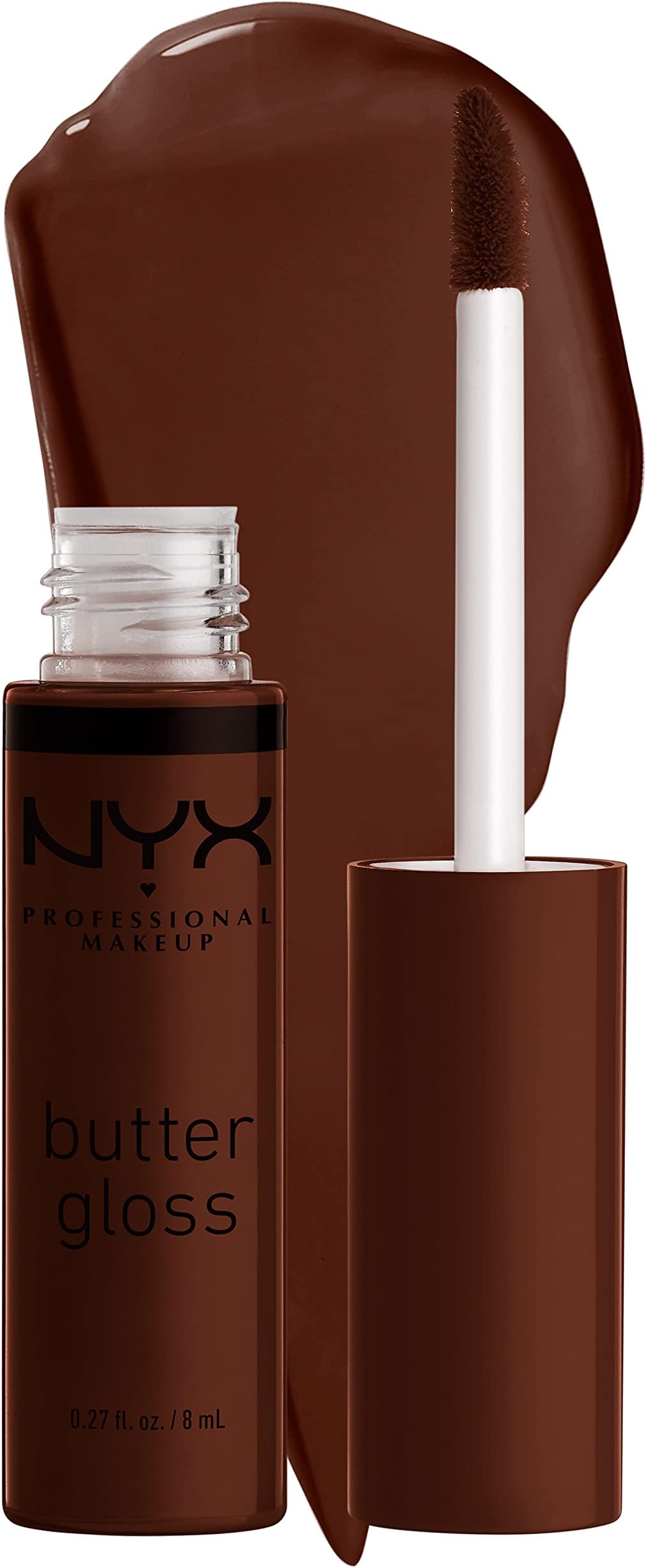 NYX Professional Lip Gloss, Makeup Butter Liquid Lip Gloss, Glossy Softening Shine, Cruelty Free Fornula, Moisturizing, Easy to Apply, Comfortable to Wear, Shade: 53 Lava Cake