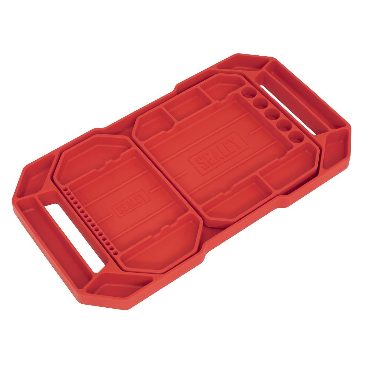 Sealey APNST4 Flexible Non-Slip Tool Trays - Pack of 3 Rubber Oil Water-Resistant
