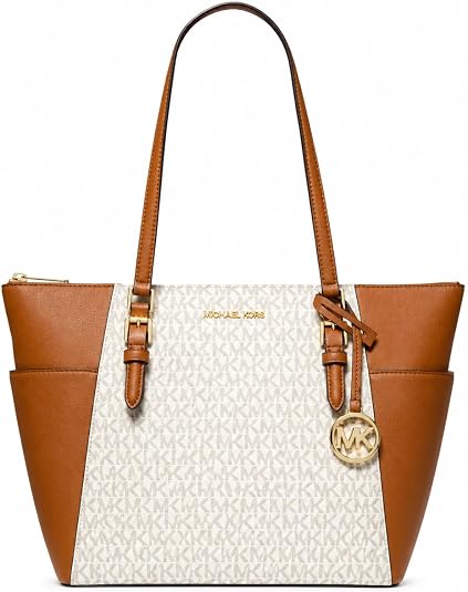 Michael Michael Kors Charlotte Large Saffiano Leather Top Zip Tote