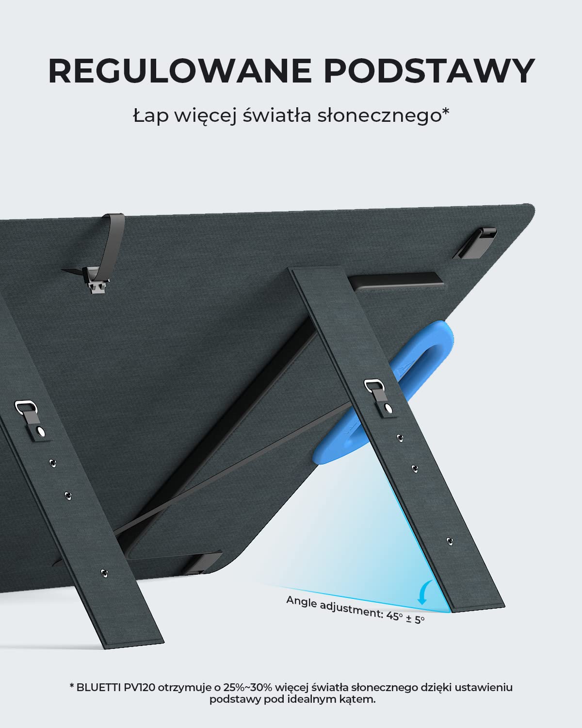 BLUETTI Panel słoneczny 120 W, PV120, składany moduł solarny do przenośnych generatorów solarnych, moduł fotowoltaiczny, instalacja solarna do systemu niezależnego od sieci, do ogrodu, na balkon, do