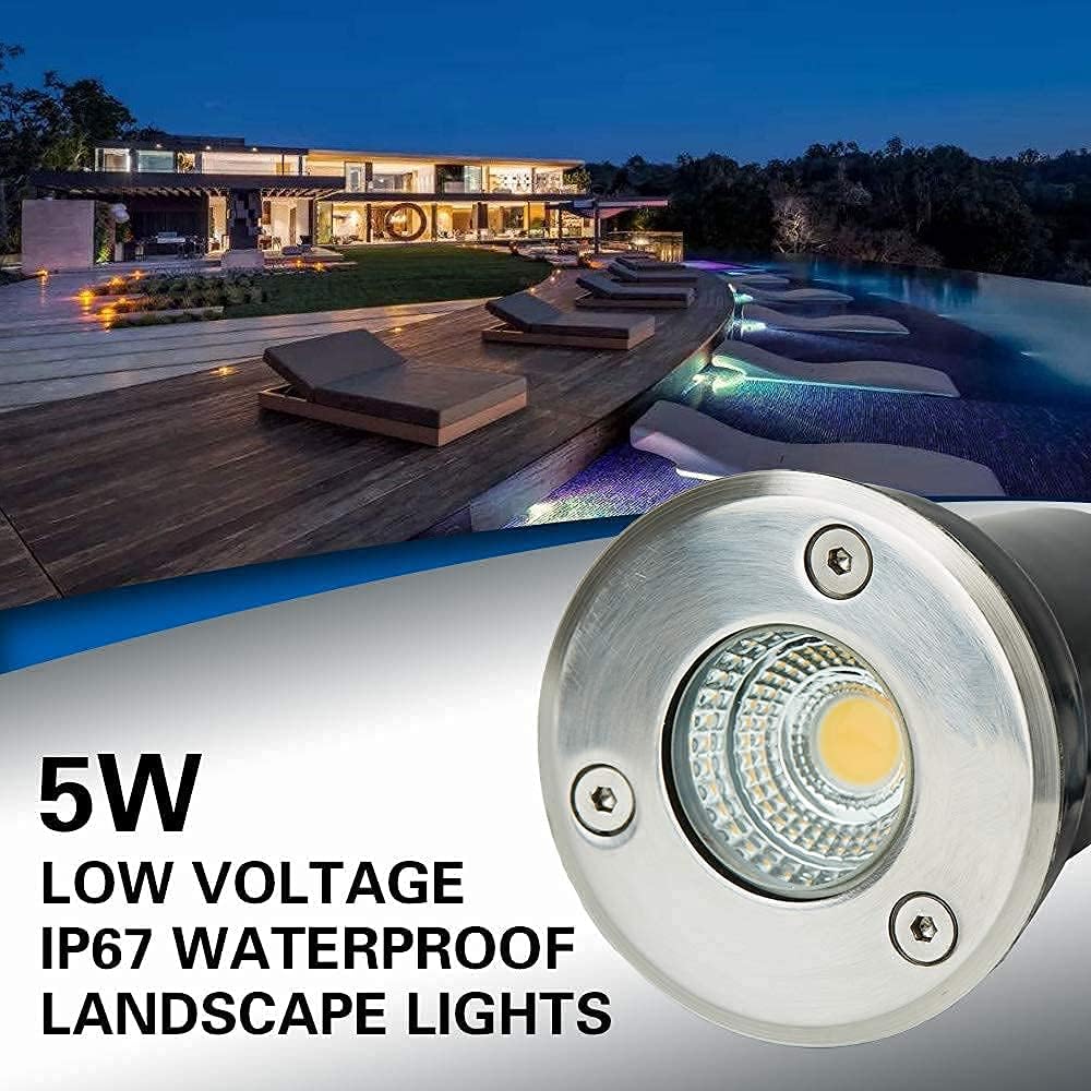18 Pack 5W Low Voltage Led Landscape Lights,and Garden Well Lights Outdoor for Spotlight Patio and Yard Decorative