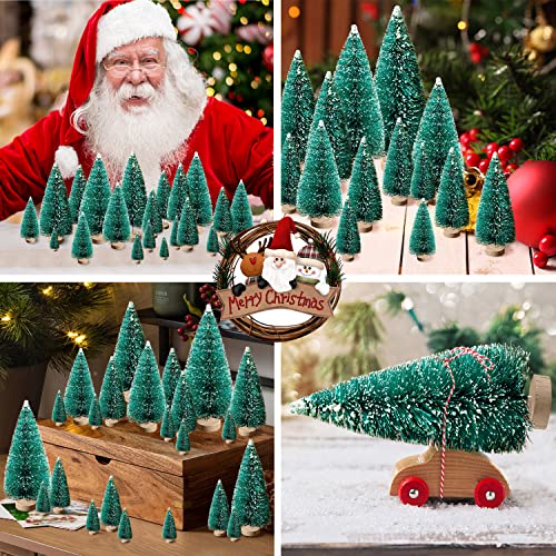 image for hatisan 30Pcs Mini Christmas Trees - Artificial Christmas Tree Bottle 