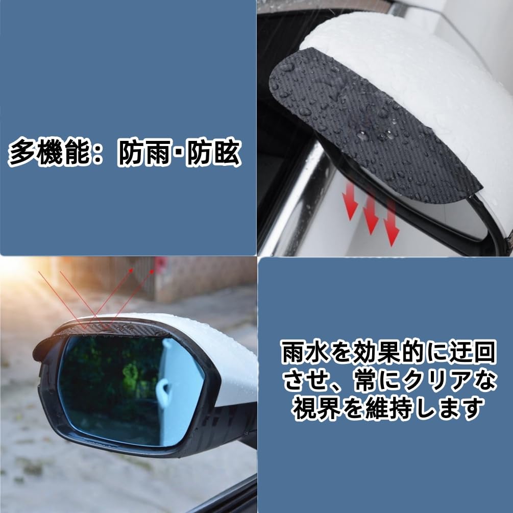 Amazon | プリウス 適用 ドアミラーバイザー 車用 雨よけ サイドミラー