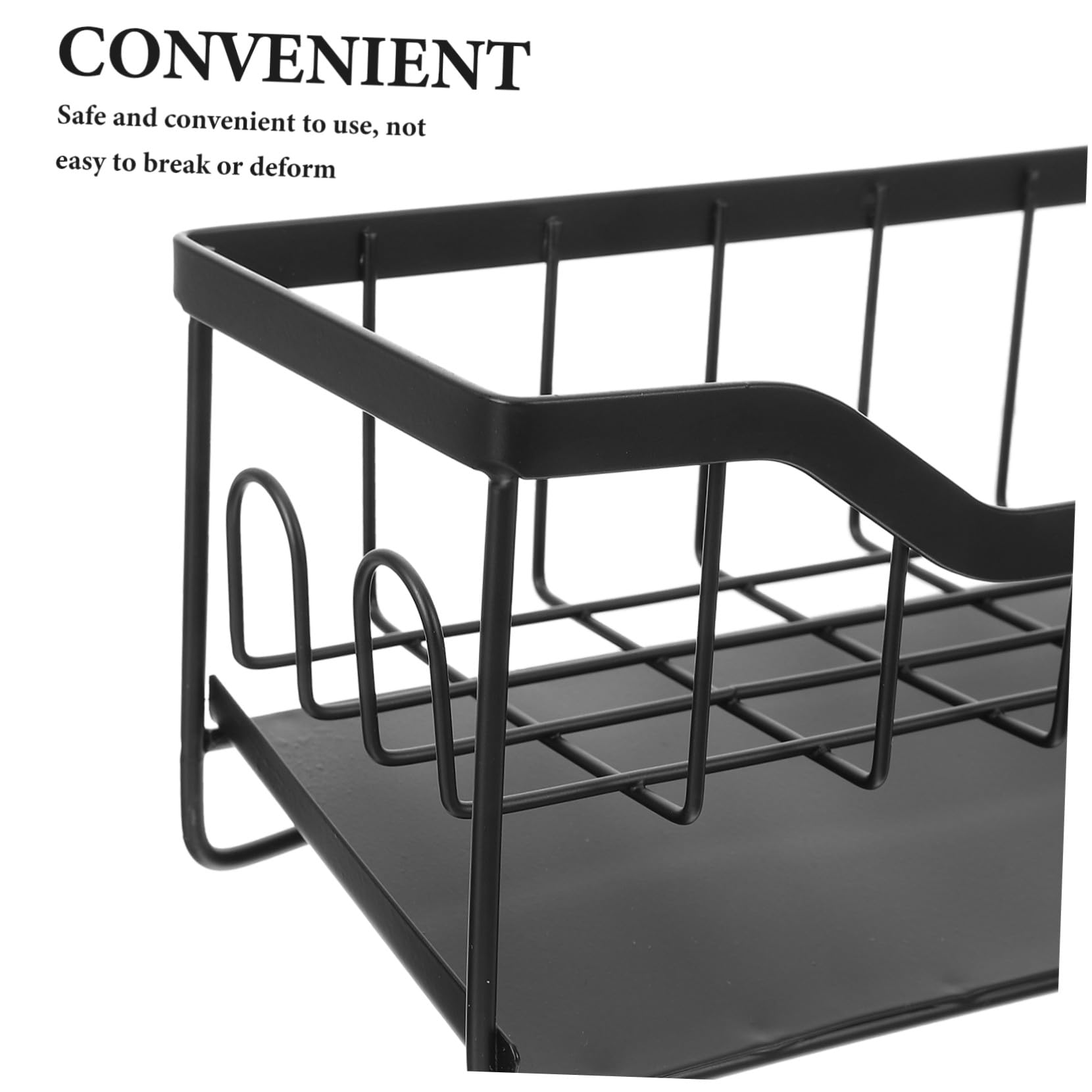 BESTYASH Küchen Spülbecken Organizer mit Abtropfschale Schwammhalter mit Automatischer Ablaufwanne Multifunktionales Ablagerack für Saubere und Ordentliche Spüle Schwarzes Design