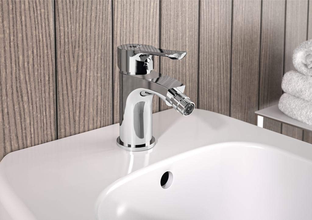Ideal Standard BC652AA Alpha Miscelatore bidet, cromato & B9508AA Idealrain M3 SMART asta doccia, doccetta a 3 funzioni con diametro 10 cm con sistema anticalcare, cromato