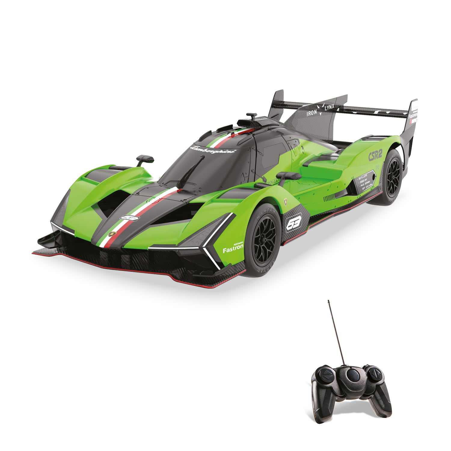 Mondo Motors Lamborghini SC63 Le Mans Modelo Escala 1:24 Coche Juguete 8 Km/h Verde
