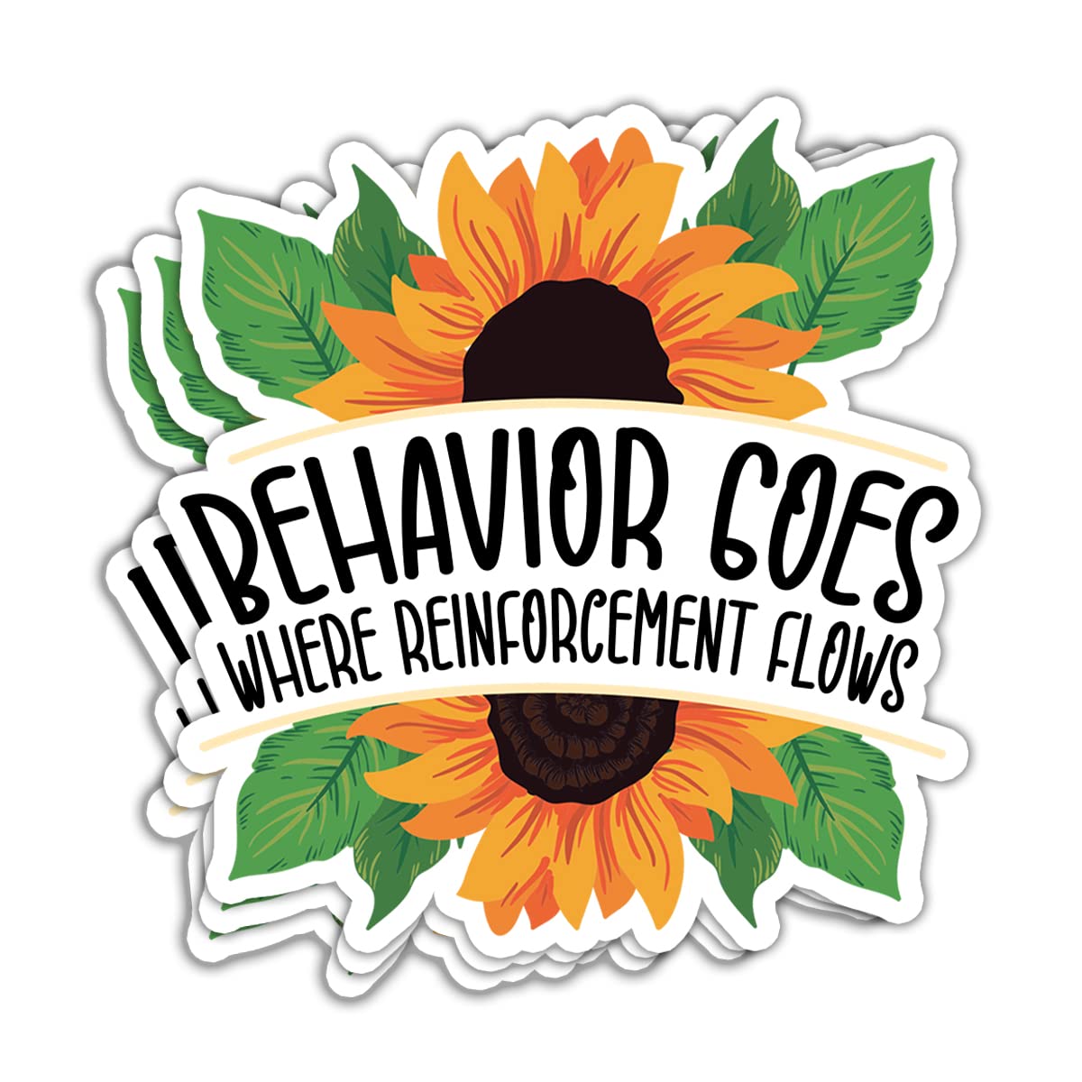 SUNHADO (3 Pcs) Behavior Goes Where Reinforcement Flows Sticker Behavior Analysis Behavior Analyst Behavior Tech Behavior Therapist RBT BCBA ABA Gifts Decorations for Laptop Bottles Car Window 3"x4"