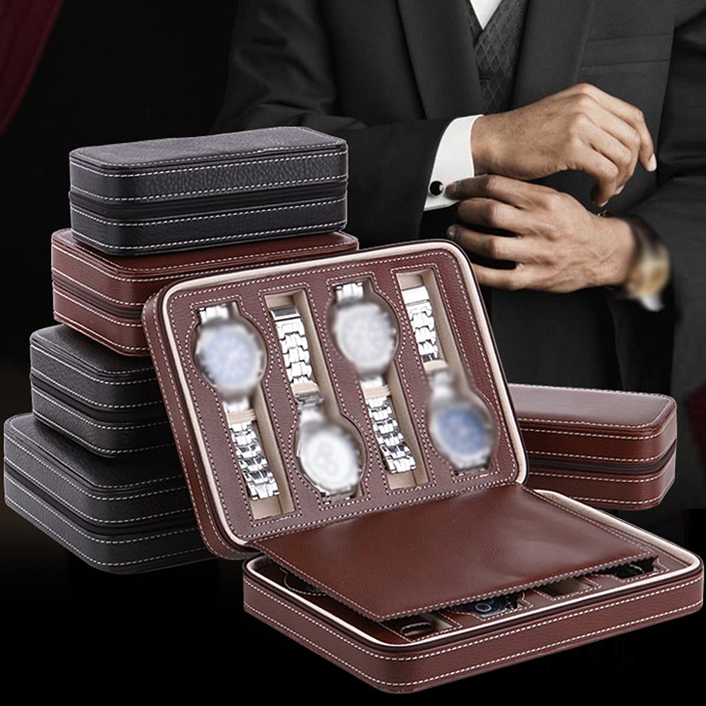 Semplice scatola porta orologi in vetro trasparente con organizer multi-cella per gioielli Beauty Comes