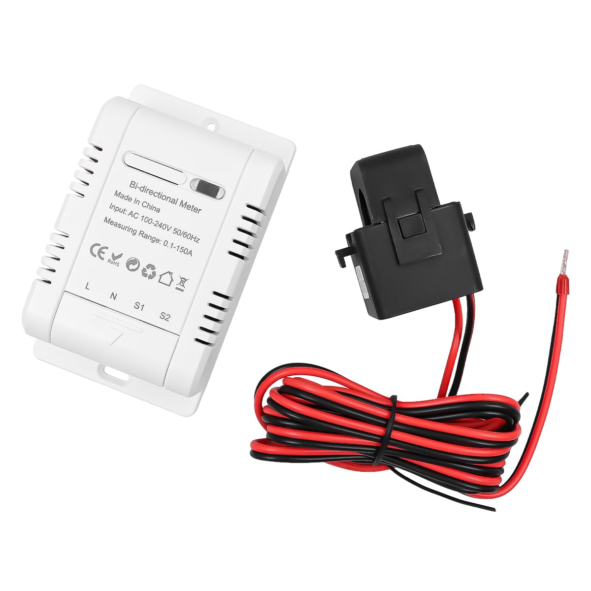 Smart Meter Energy Monitor Bi-Directional Detection Wifi Power Monitors 150A Compatible with Tuya Smart/Smart Life