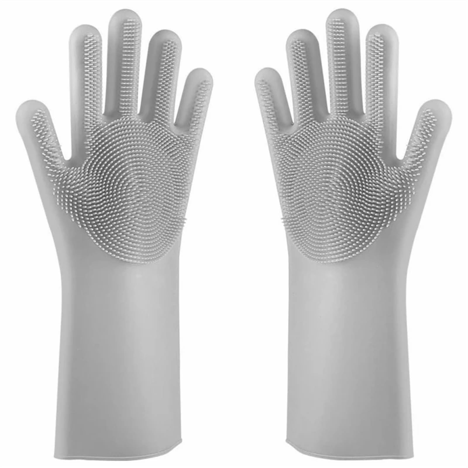 Guanto di Gomma Guanti for la Pulizia dei Piatti Guanti magici in Gomma siliconica Guanti riutilizzabili for la Pulizia della Cucina Domestica Animali Domestici Auto(Gray)