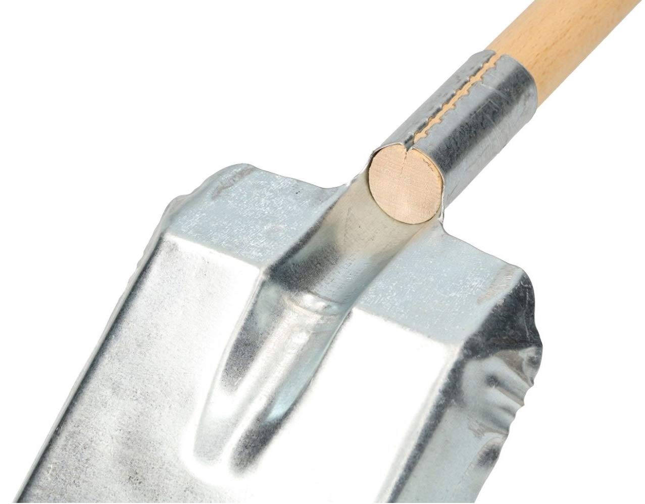 KOTARBAU® Pala para Chimenea, Pala de carbón, Pequeña, Mango de Madera Corto, Recogedor para Estufas, chimeneas, barbacoas, Pala de Ceniza, Acero galvanizado