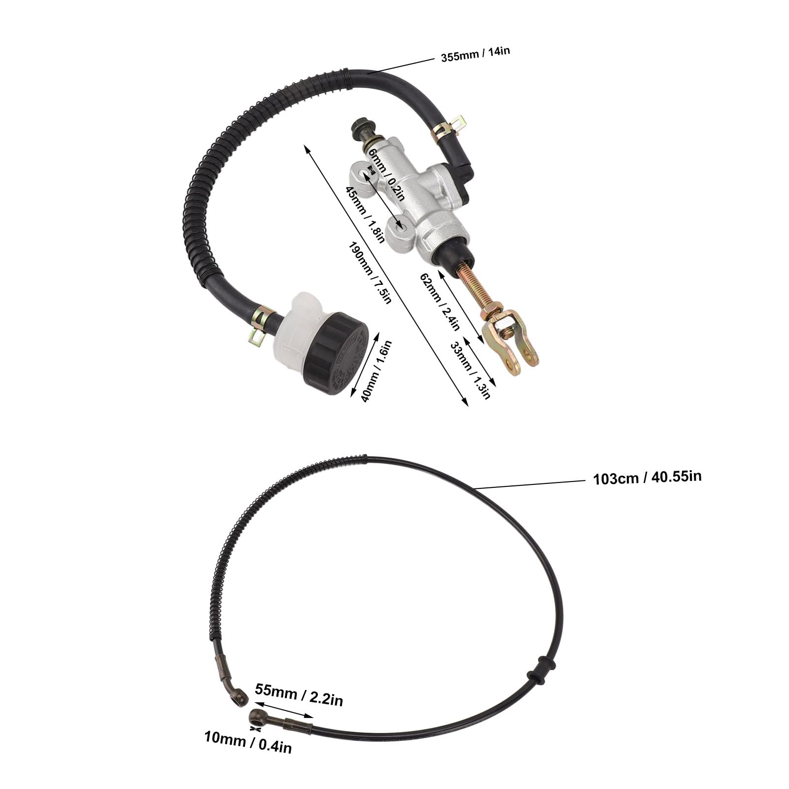 10mm 1400mm Hydraulic Brake Master Cylinder Hose Line PIT PRO Quad Dirt Bike ATV - Foto 6