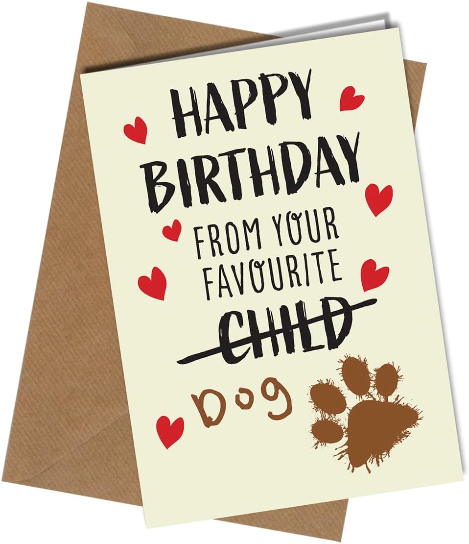 Central 23 Funny Birthday Card for Pet Owners - 'Love & Licks On Your