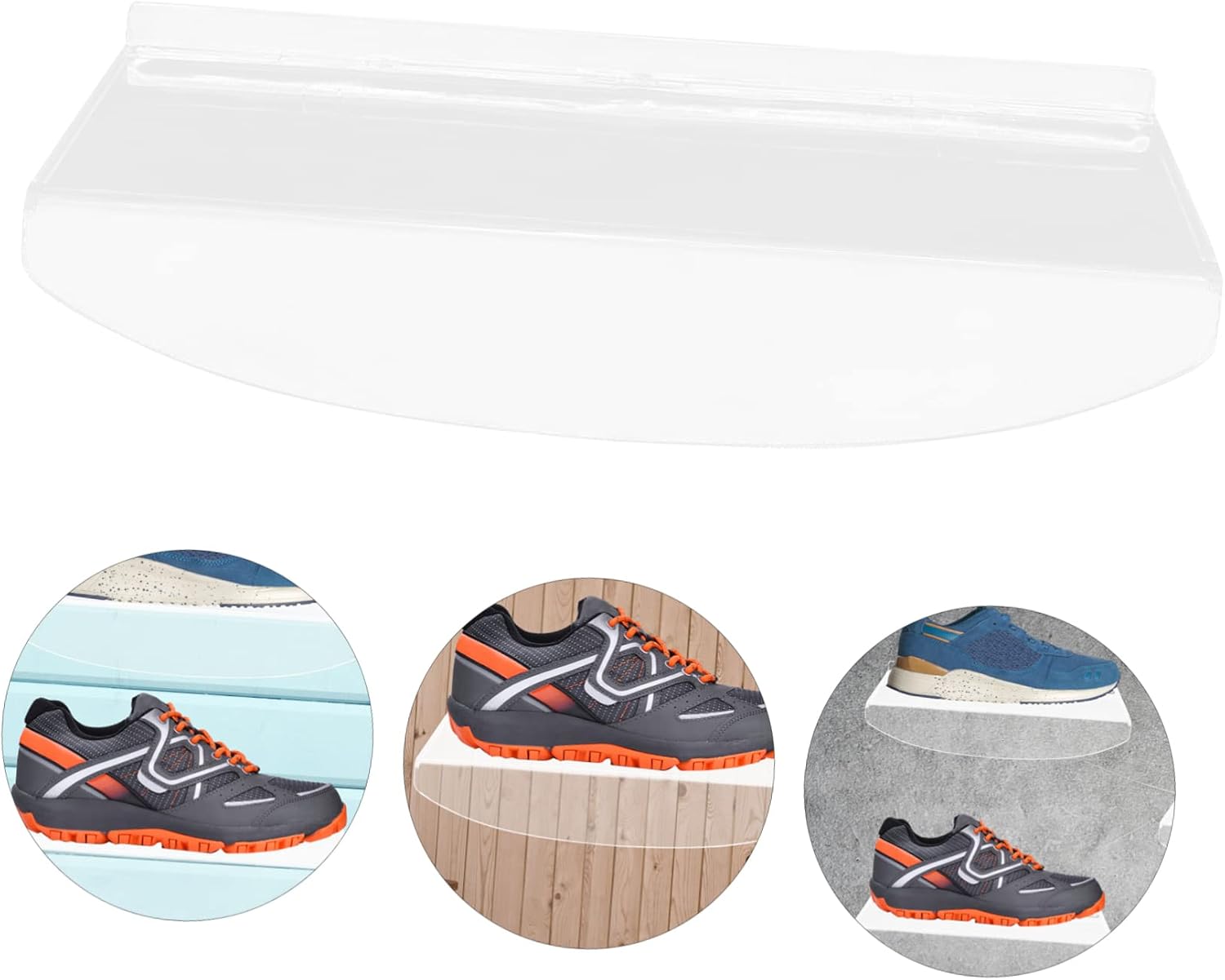 6pcs Floating Shoe Display Shelf Wall-mounted Shoe Rack for Sneakers Sports High Heels for Home Store and Shopping Mall