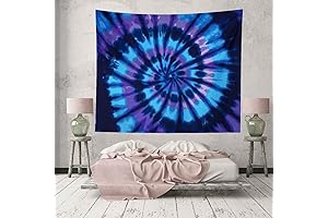 Blue Tie Dye Spiral Tapestry: Unveil the Cosmic Tapestry