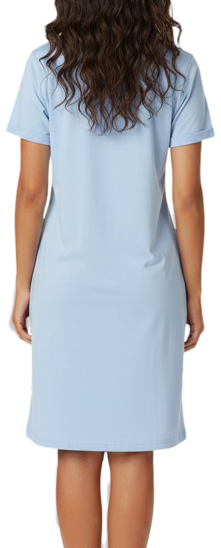 In One Clothing Chemise de nuit à manches courtes pour fille, jersey simple doux en 100 % coton, avec motif imprimé