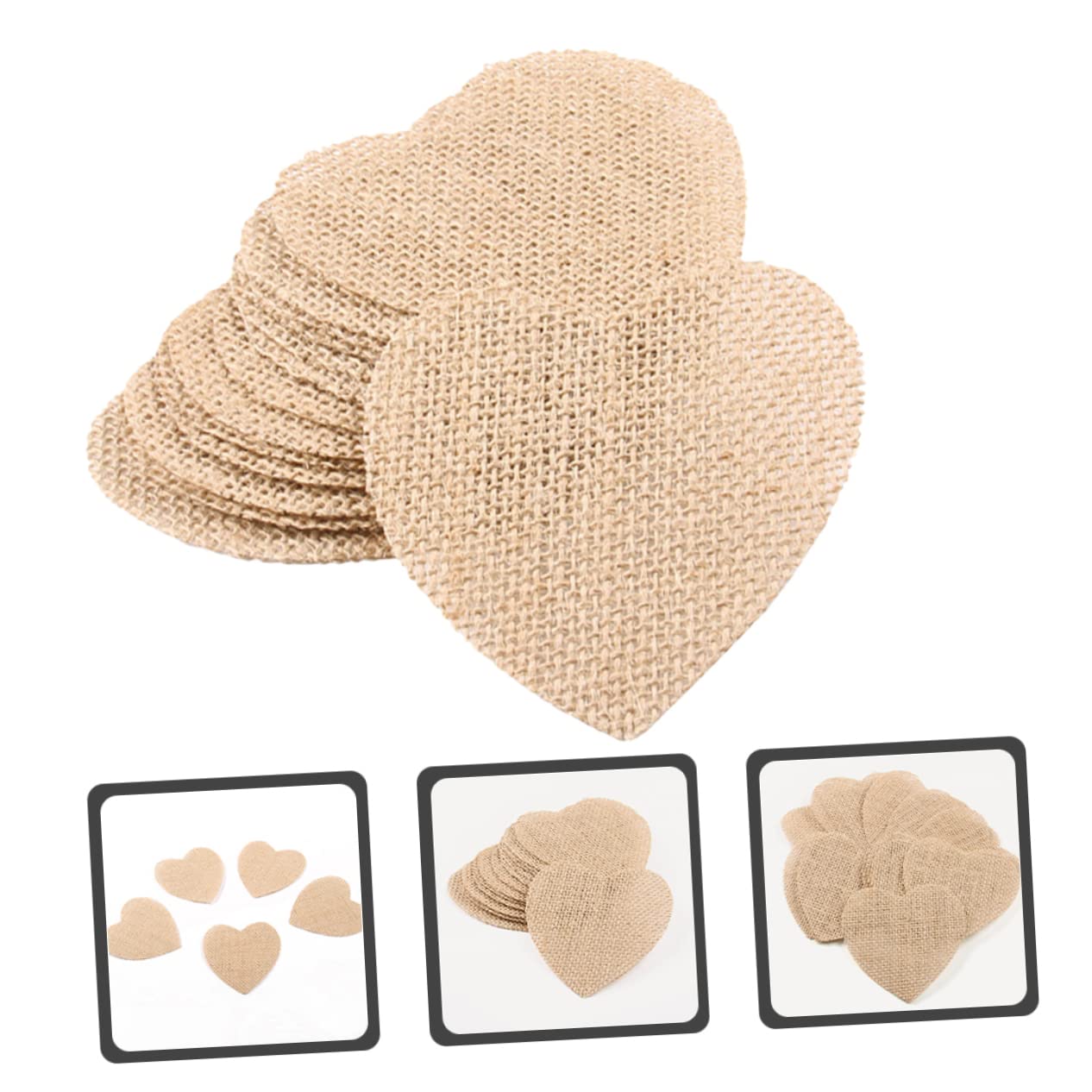 EXCEART 5 Sets Sackleinenformen Zum Basteln: Weihnachtsbaum-hängeornamente Wimpelkette „Frohe Weihnachten“ Aus Sackleinen 20 Stück * 5