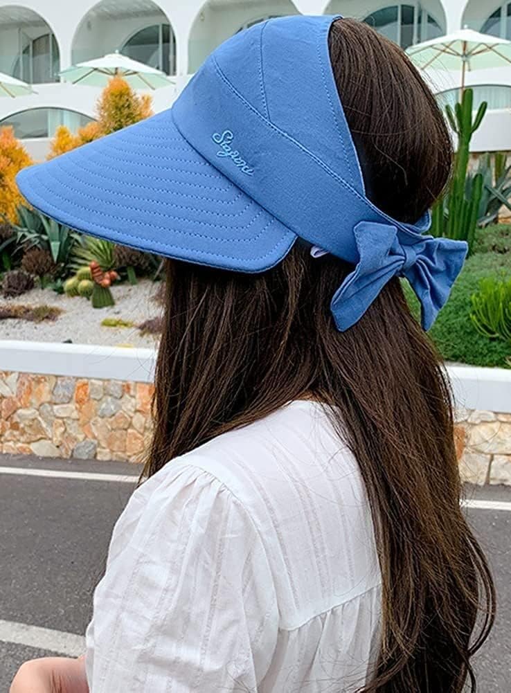チープ Wssbk 女性のためのサンバイザーの帽子のための帽子のための帽子のストローアップポニーテール夏のビーチハット旅行帽子 Color Beige Black Rachelbaptista Com Br