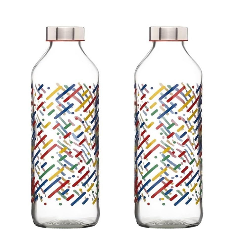 See full amazon price history chart for SAND DUNE Set of 2, 800 ml Each Colored Sticks Printed Glass water bottle, with Leak-Proof Airtight Stainless-Steel Lid for Water, Smoothie, Juices - Reusable Travel Glass Drinking Fridge Bottles SAND DUNE Set of 2, 800 ml Each Colored Sticks Printed Glass water bottle, with Leak-Proof Airtight Stainless-Steel Lid for Water, Smoothie, Juices - Reusable Travel Glass Drinking Fridge Bottles (B0DGF1VXFQ) Amazon Price History, Amazon Price Tracker