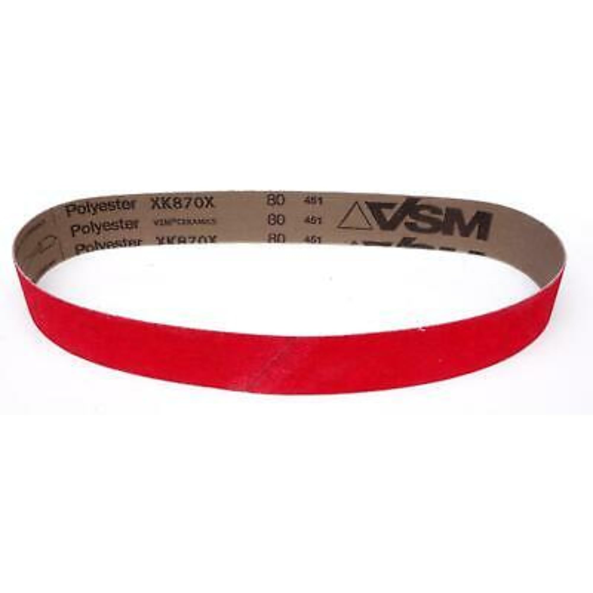 VSM Schleifbänder XK870F – 40 x 760 mm – Körnung P240 – 10 Stück – aggressives Keramikkorn für Metall Edelstahl – hochflexible Gewebeunterlage für Konturen – wasserfest – für Rohrbandschleifer