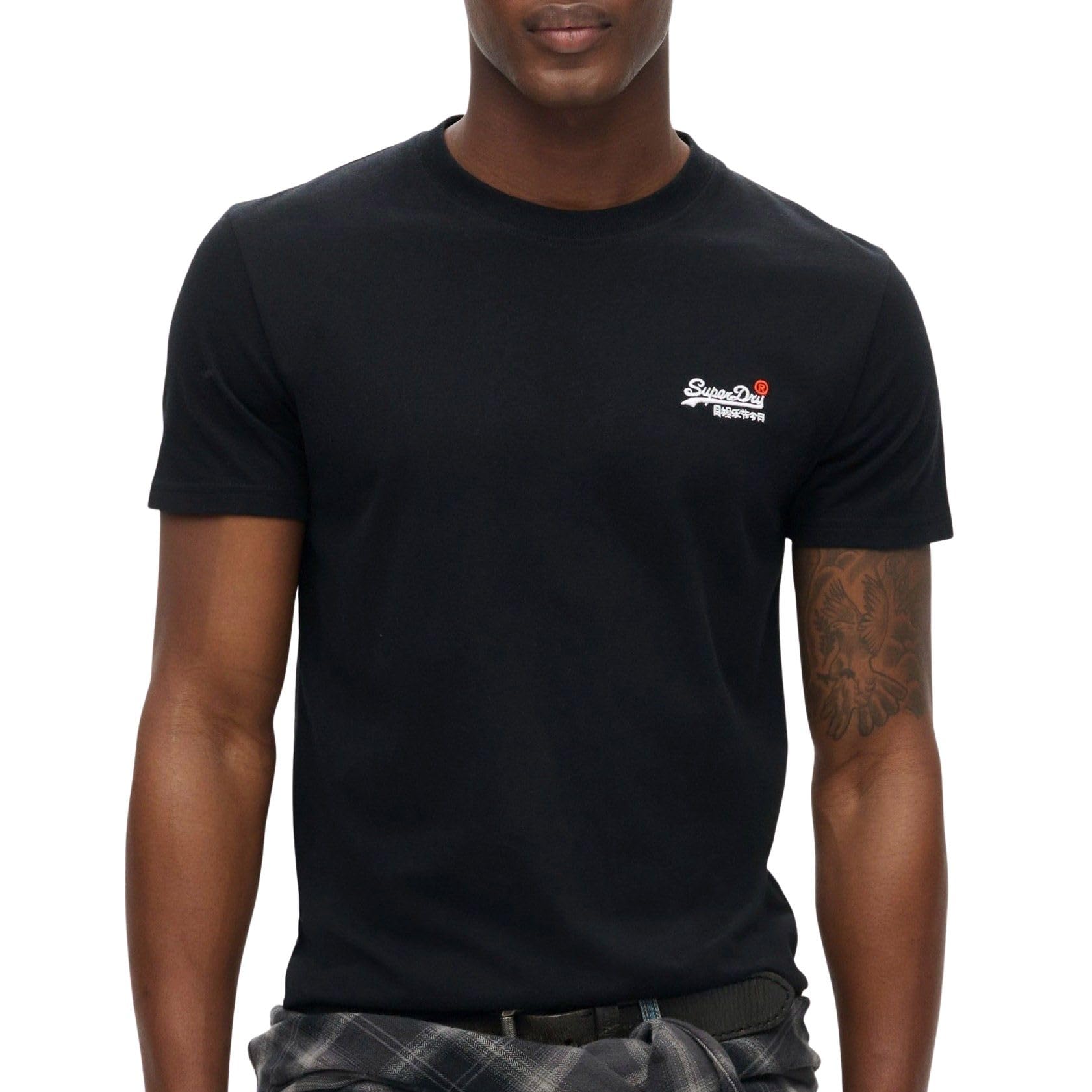 Superdry Men's Black T-Shirts, M, Logo Cotton Short-Sleeve T-Shirt