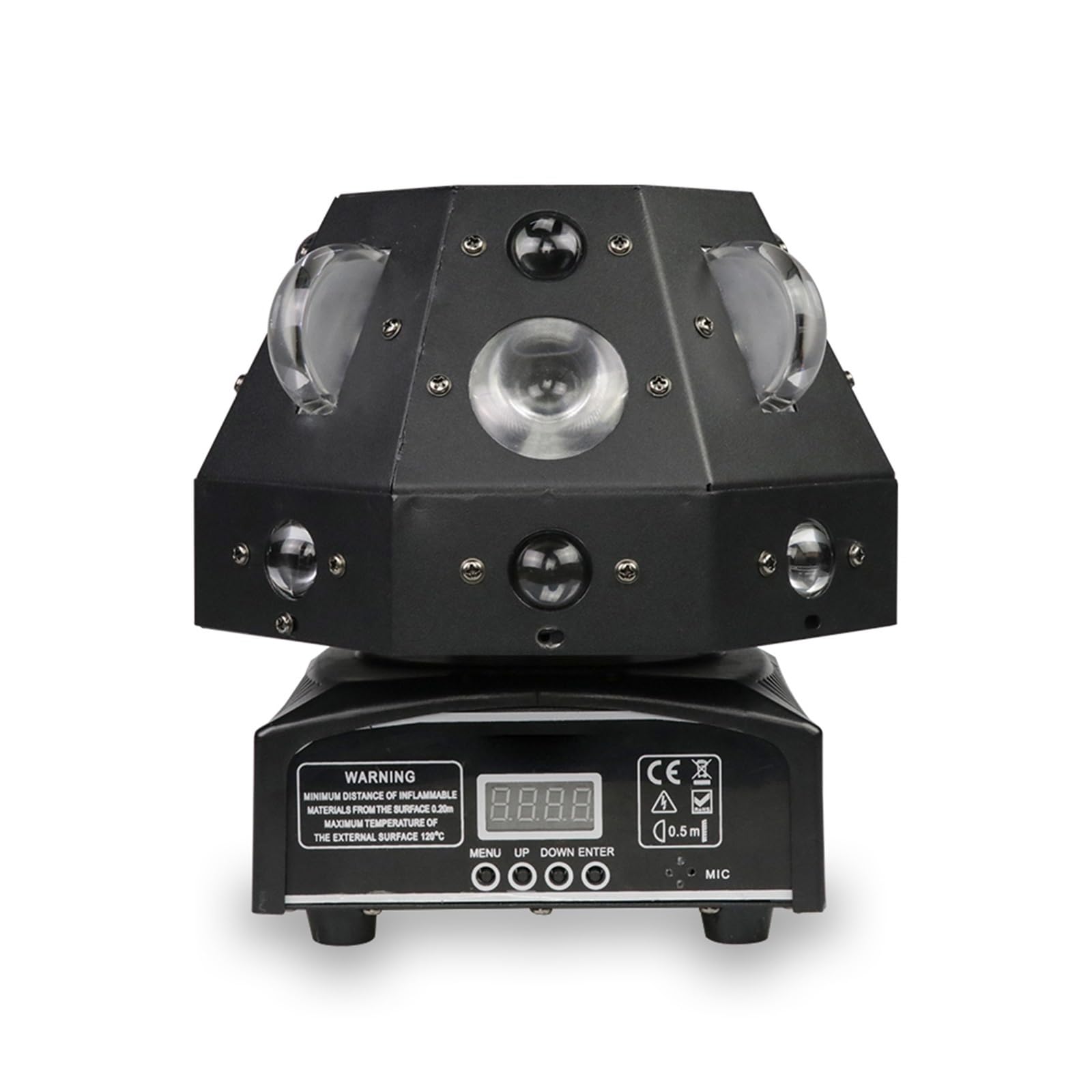 EDEDE Strobo Discoteca, Alien 4 in 1 RGBWY LED Moving Head Beam Point Rainbow Green DJ Disco Party Dance Wedding Bar Stage Lighting Effect per Feste da Ballo DJ di Compleanno Karaoke