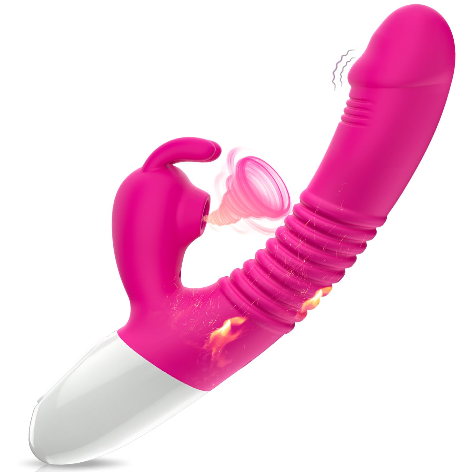 Vibratoreper Donna Professionale Clitoride,Succhia clotoride per donna vibratore clitoride Sexytoysys Coppia 7 modalità vibratoriper donne Wireless stimolatore clitoride con modalità riscaldamento