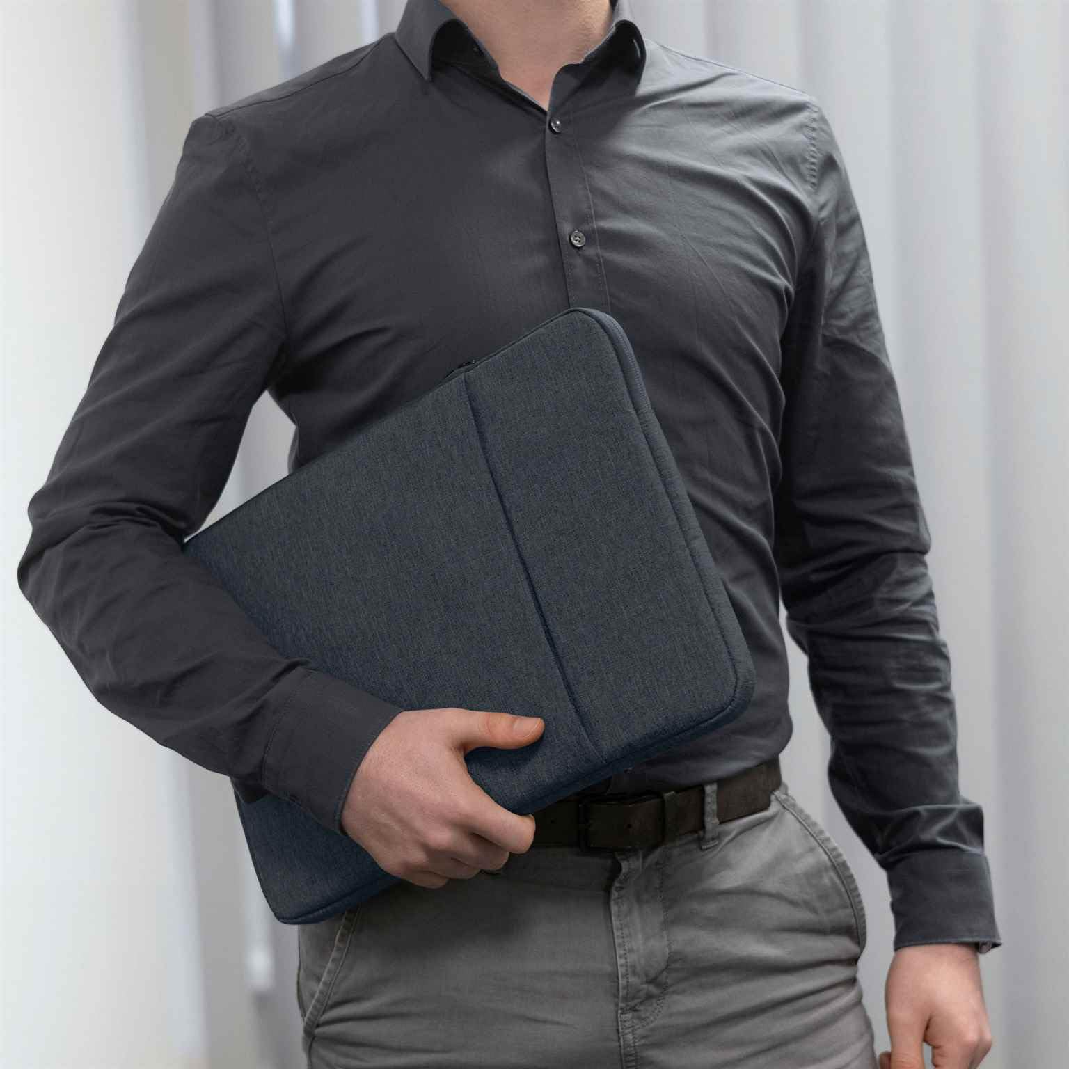 moex Étui de protection pour tablette Samsung Galaxy Tab S8 Ultra avec fermeture éclair et compartiment pour accessoires, housse en tissu nylon doux rembourré, housse de protection minimaliste