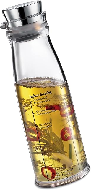 Küchenprofi Dressing Shaker with lid of Stainless Steel, Silver/Transparent, 15 x 10 x 10 cm