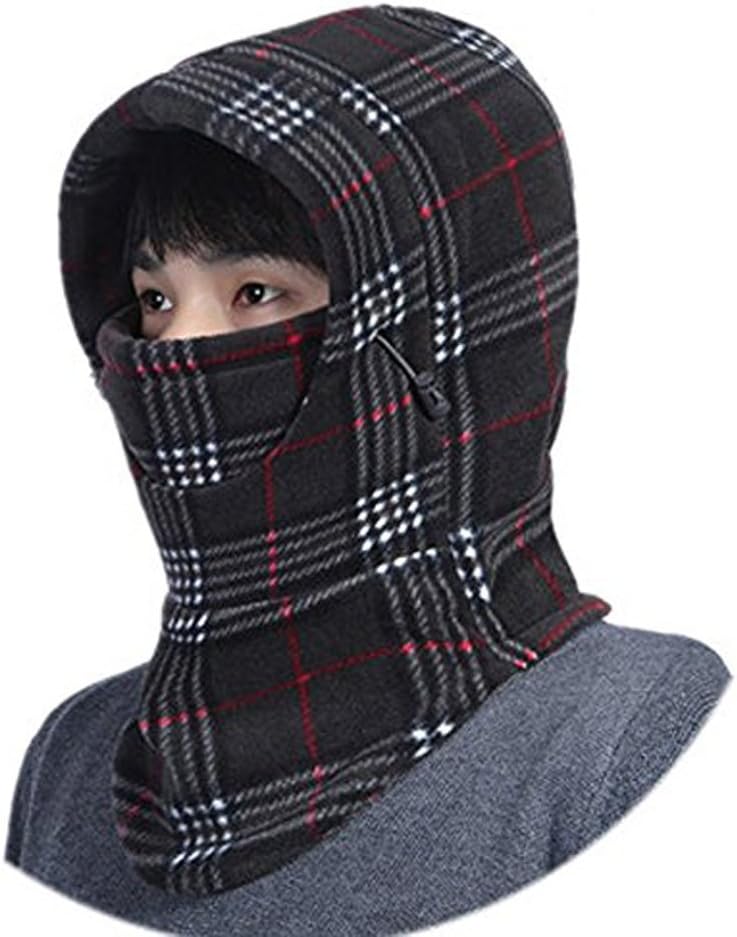 HZTG Men's and Women's Winter Windproof Cap Thick Double Warm Face Cover Cap Cycling Skiing Hat Balaclava Face Cover Mask