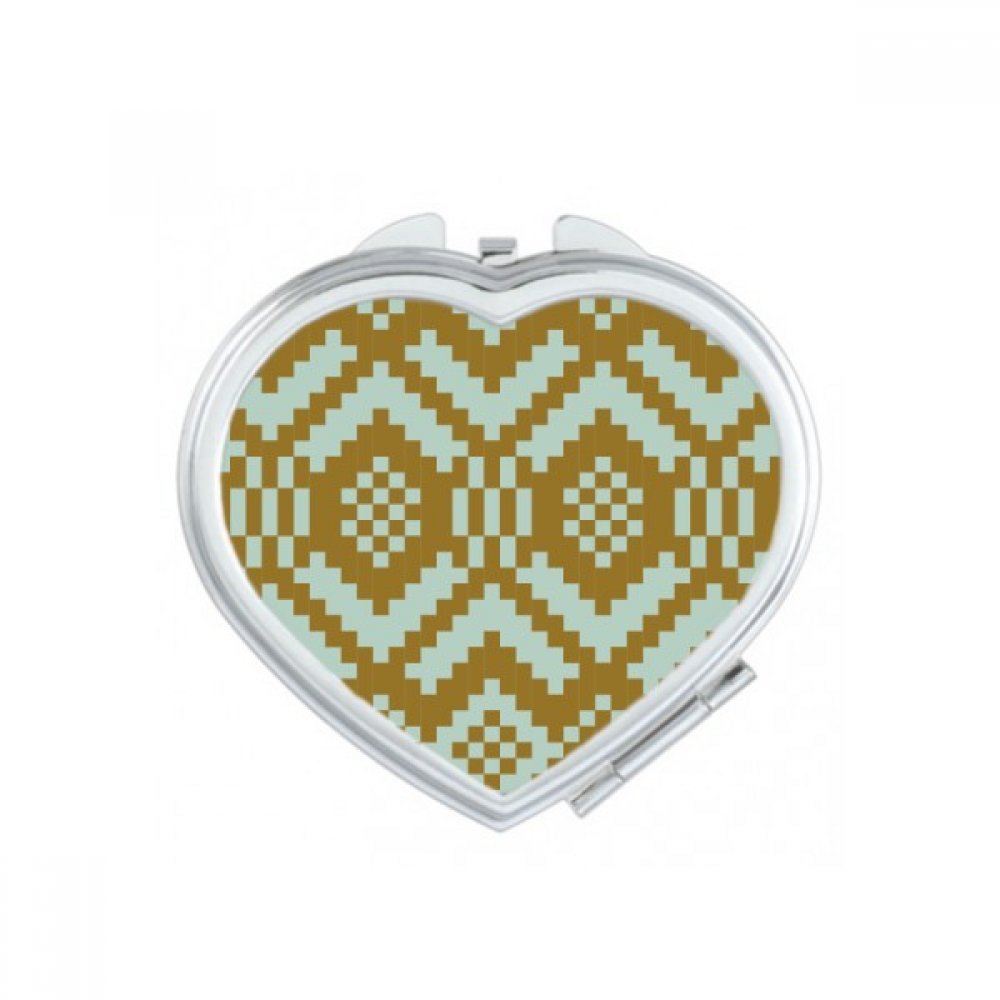 Petit miroir main cadeau mignon motif cœur bleu