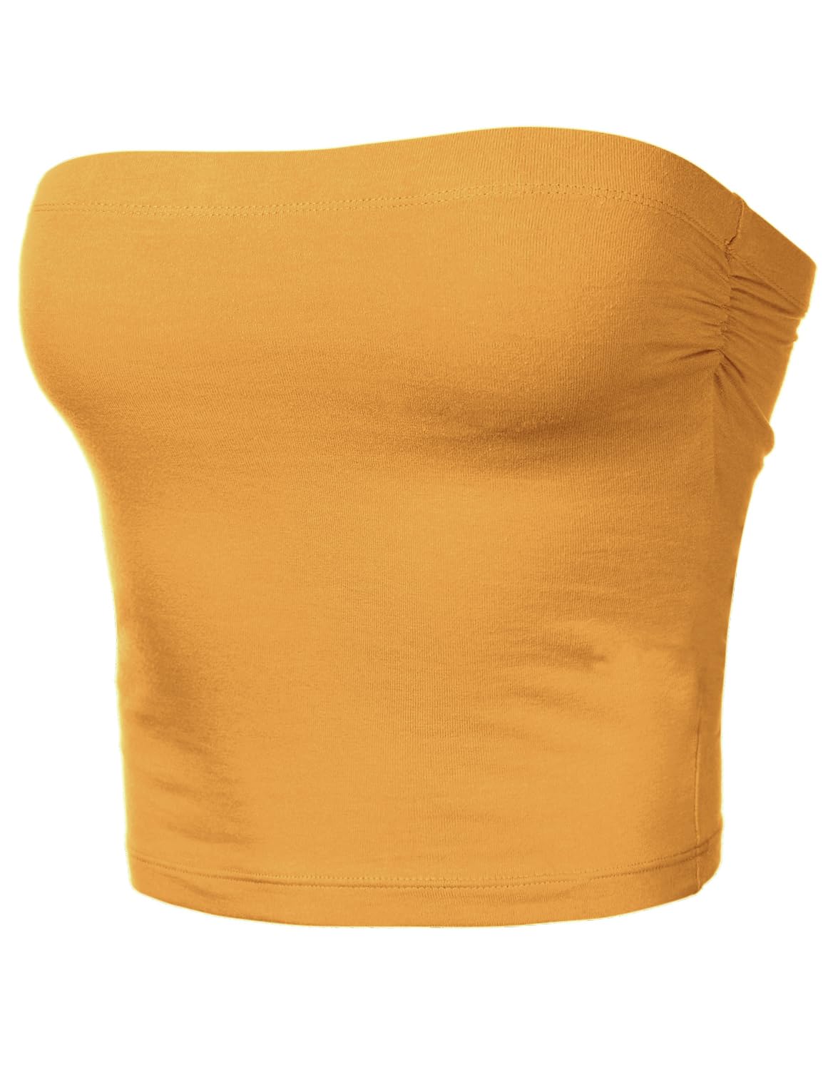 Women's Shapewear Tube Tops Strapless Ruched Built-in Shelf Bra