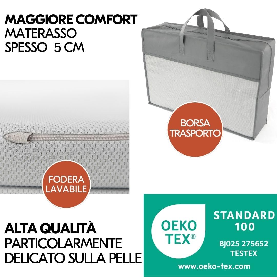 hauck Lettino Da Viaggio Sleep N Play Center Set con Materasso Comfort e Zanzariera | Lettino Campeggio Neonato con Fascia Rialzata, Fasciatoio e Borsa Trasporto - Teddy Grey