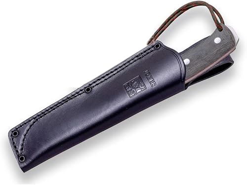 Miniatura 8 de Joker Cuchillo de caza Nomad CM125, hoja de acero Böhler N695 de 5.0 in, con diferentes tipos de mango madera de nogal, Micarta verde y Micarta