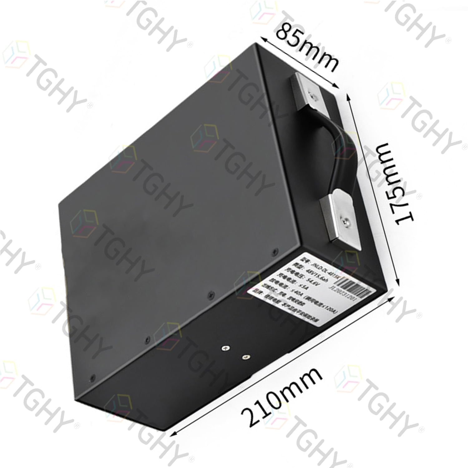 TGHY Transpallet Elettrico con Batteria LiFePO4 da 48 V | Scheda BMS integrata Maniglia portatile per carrelli elevatori manuali e per il carico e scarico di camion