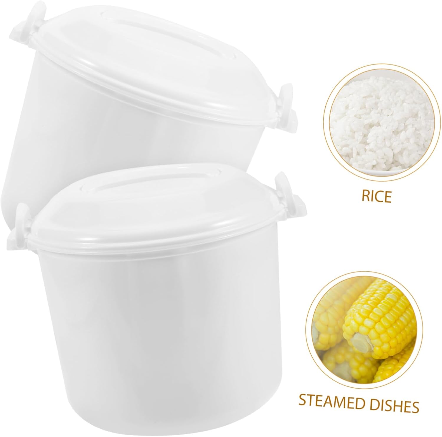 iplusmile Microwave Rice Cooker with Lid and Steaming Tray Food Grade Plastic Microwave Cookware for Rice and Hot Dishes Large Capacity for Family Meals