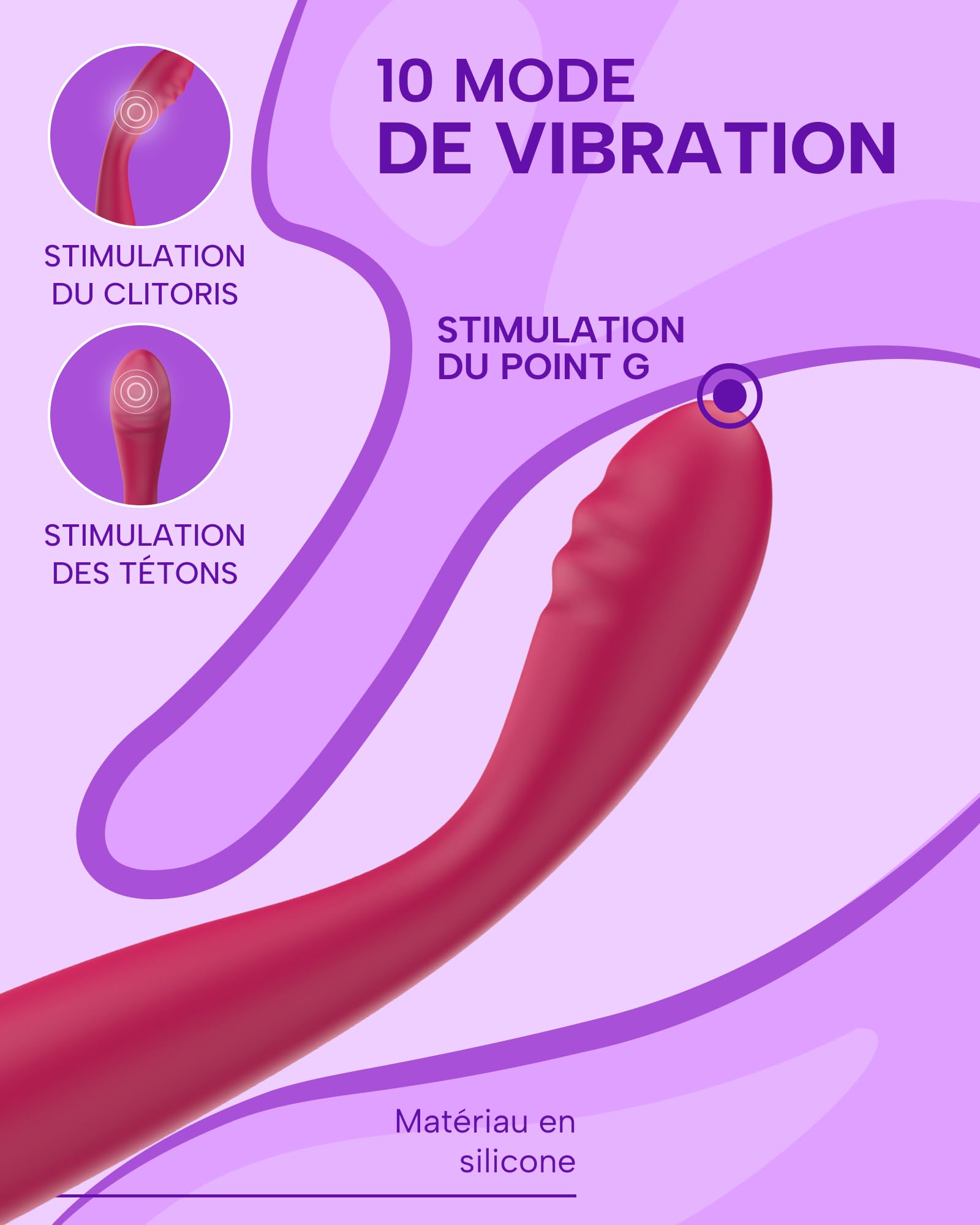 MySecretCase femmes vibromasseur point g - vibro godes, god pour femme, vibrateur realiste, vibreur électrique, couple stimulateur, adulte godemiché, silencieux, sextoyse classique, femmes godemichets