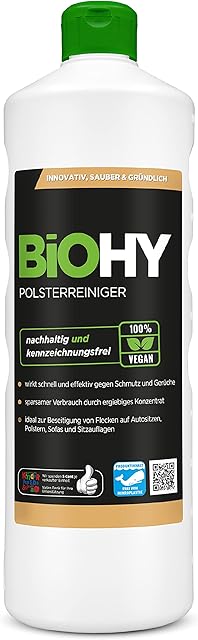 BiOHY Special Upholstery Cleaner (1l Bottle) | Ideal for car Seats, Sofas, mattresses etc. | Also Suitable for Washing Machines (Polsterreiniger)