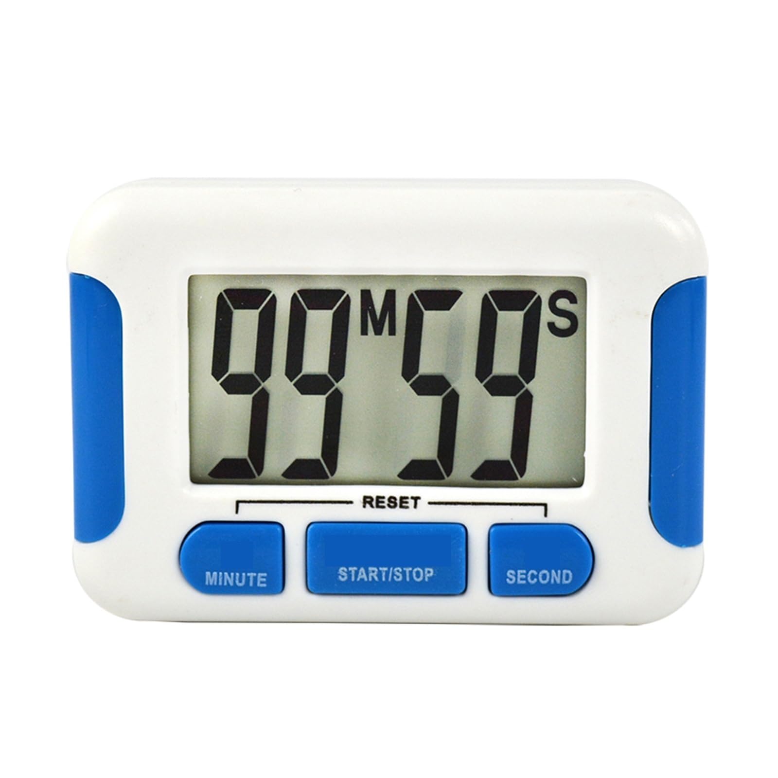 LCD Digital Kitchen Cooking Study Time Timer Egg Count-Down Up Clock Reminder Magnetic Stopwatch Loud Alarm Electronic Gadgets Reliable Efficient(WHITE)