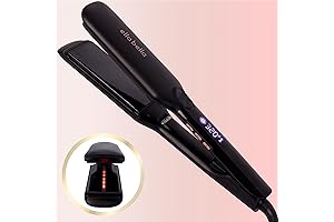 HSI Professional Digital Titanium Flat Iron Hair Straightener with Infrared Technology