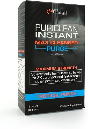 Miniatura 2 de Wellgenix Puriclean Instant Max Cleanser Purge - Polvo limpiador desintoxicante - Ponche de frutas, 0.32 oz de polvo de desintoxicación de limpieza