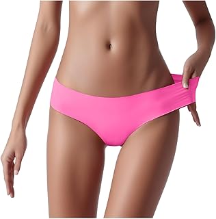 Underwear Breathable Midwaist Silk Non- Color Solid...