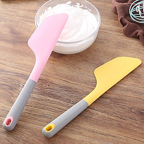 Image of Baskety Silicone Spatula Multipurpose Kitchen Baking Tool for Cake, Cream, Butter & Mixing - Heat-Resistant Silicone Utensil, Light Pink (Pack of 1)