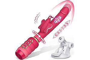 Thrusting Machines for Women with Stand: Butterfly Dildo Machine Rose